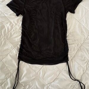 Forever 21 Black Sheer Short Sleeve Top